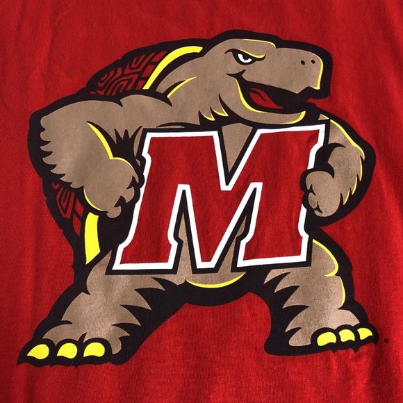 Maryland Terrapins‎ Red Standing Mascot T-Shirt Size Large - Picture 2 of 7